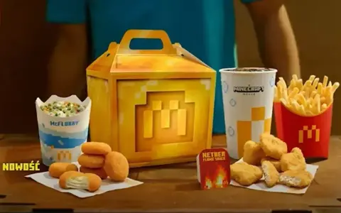 Zestaw z Minecrafta: 9 nuggetsów, frytki, napój i McFlurry. Sprawdź, ile kosztuje 9 nuggetsów w McDonald's!