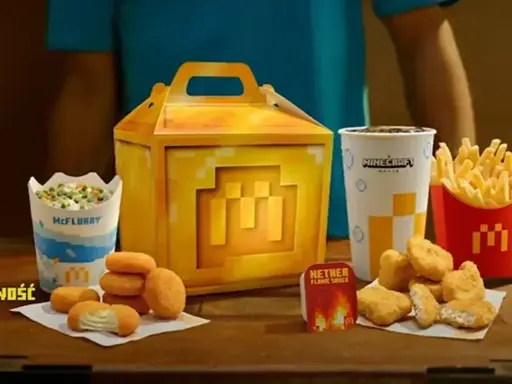 Zestaw z Minecrafta: 9 nuggetsów, frytki, napój i McFlurry. Sprawdź, ile kosztuje 9 nuggetsów w McDonald's!