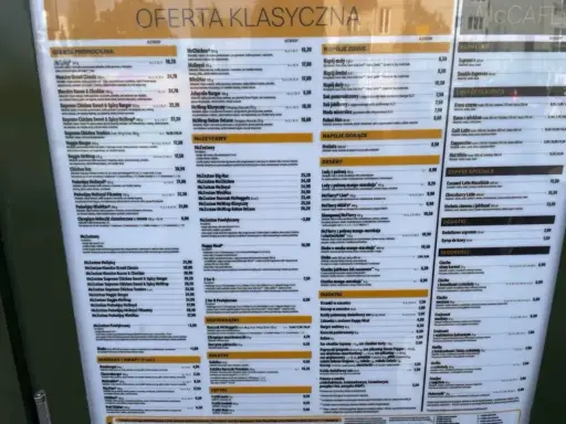 McChicken cena 16,20 zł. Klasyczna oferta McDonald's z McChickenem i innymi ulubionymi pozycjami.