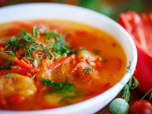 Aromatyczna, najlepsza zupa rybna z papryką i koperkiem.