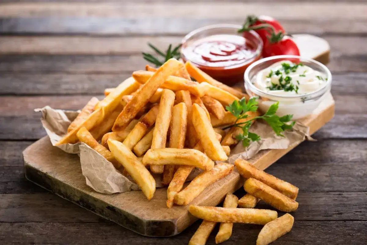 domowe mrożone frytki usmażone